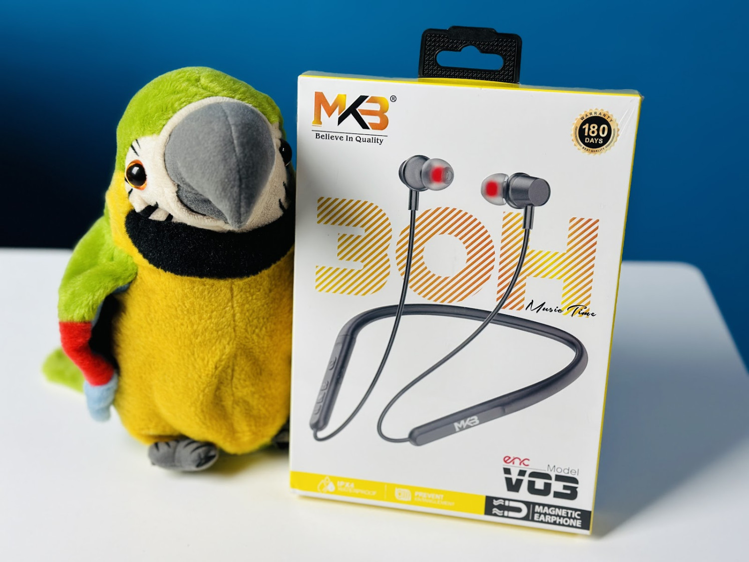 MKB V03 Magnetic Waterproof ENC Wireless Neckband